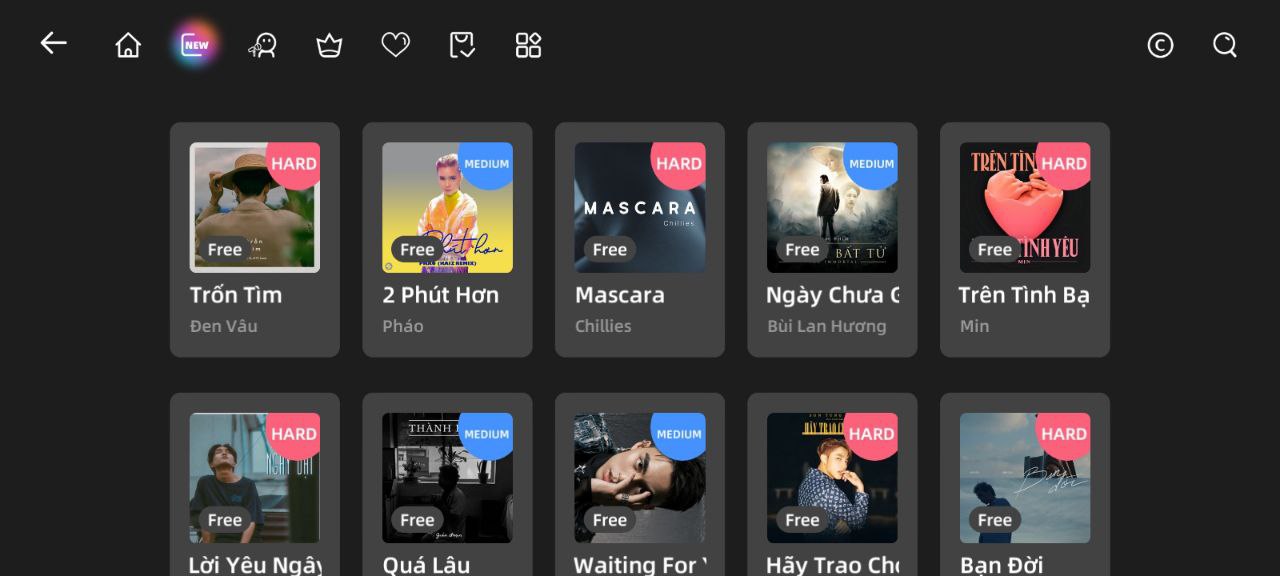 App PopuMusic đã cập nhật phiên bản mới với nhiều bản nhạc tiếng Việt